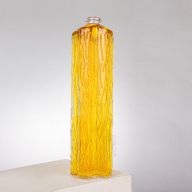 Linee ondulate irregolari in rilievo in vetro da 550 ml