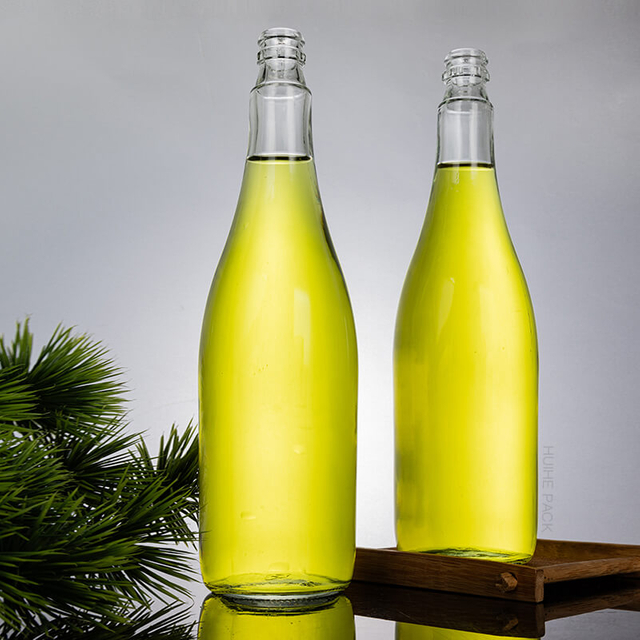 Bottiglia per bevande succhi di frutta in vetro sfuso da 785 ml con tappo a corona