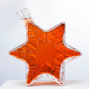 Contenitore di vetro a forma di fiocchi di neve su misura 50cl.