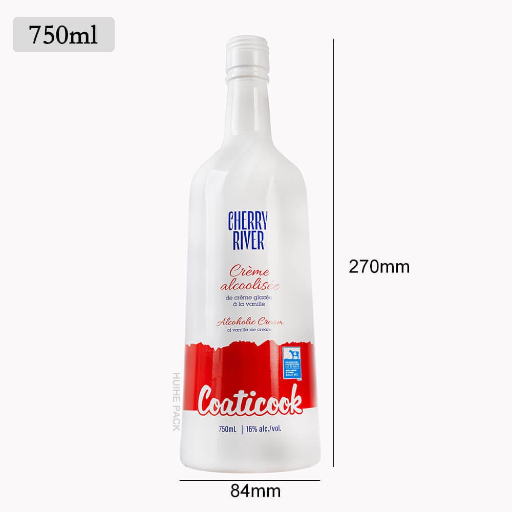 opal glass vanilla liuqor bottle (1) bottiglia di liuqor alla vaniglia in vetro opalino (1)