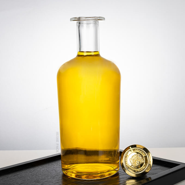 Bottiglia liquore in vetro a spalla rotonda lunga 750 ml