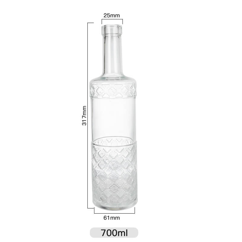 Capacit&agrave; della bottiglia di liquore intagliato