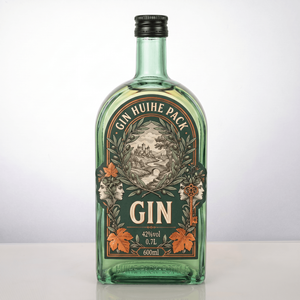 Bottiglia di liquore in vetro lungo a forma di arco da 600 ml