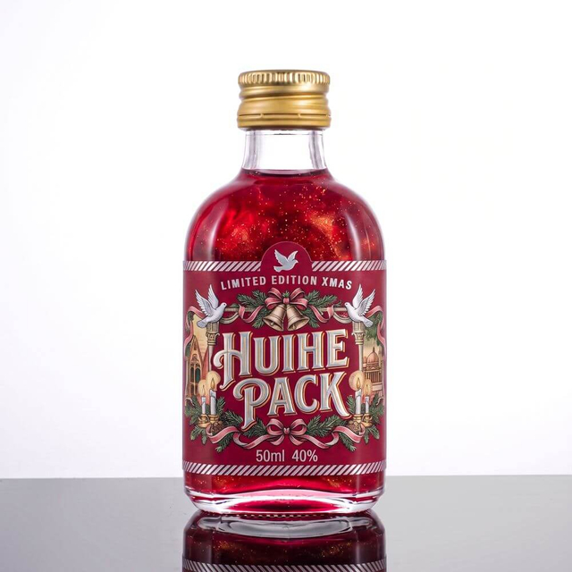 Bottiglie di alcol quadrate in vetro flint trasparente da 50 ml