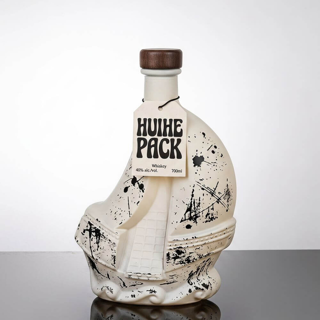 Nave a vela - forma a forma di liquore in vetro unico